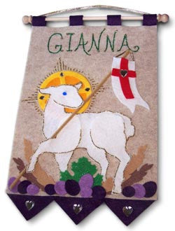 First Communion Banner Kit - Lamb of God (Purple)