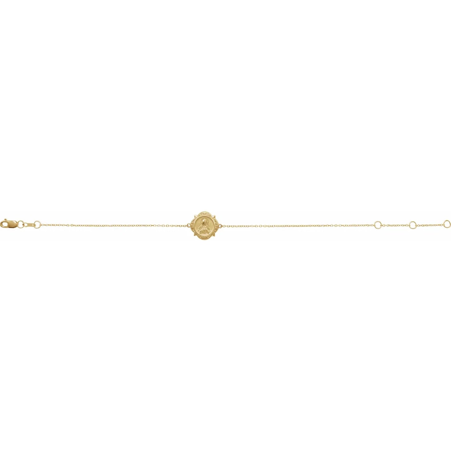 14K Yellow Miraculous Mary Bracelet