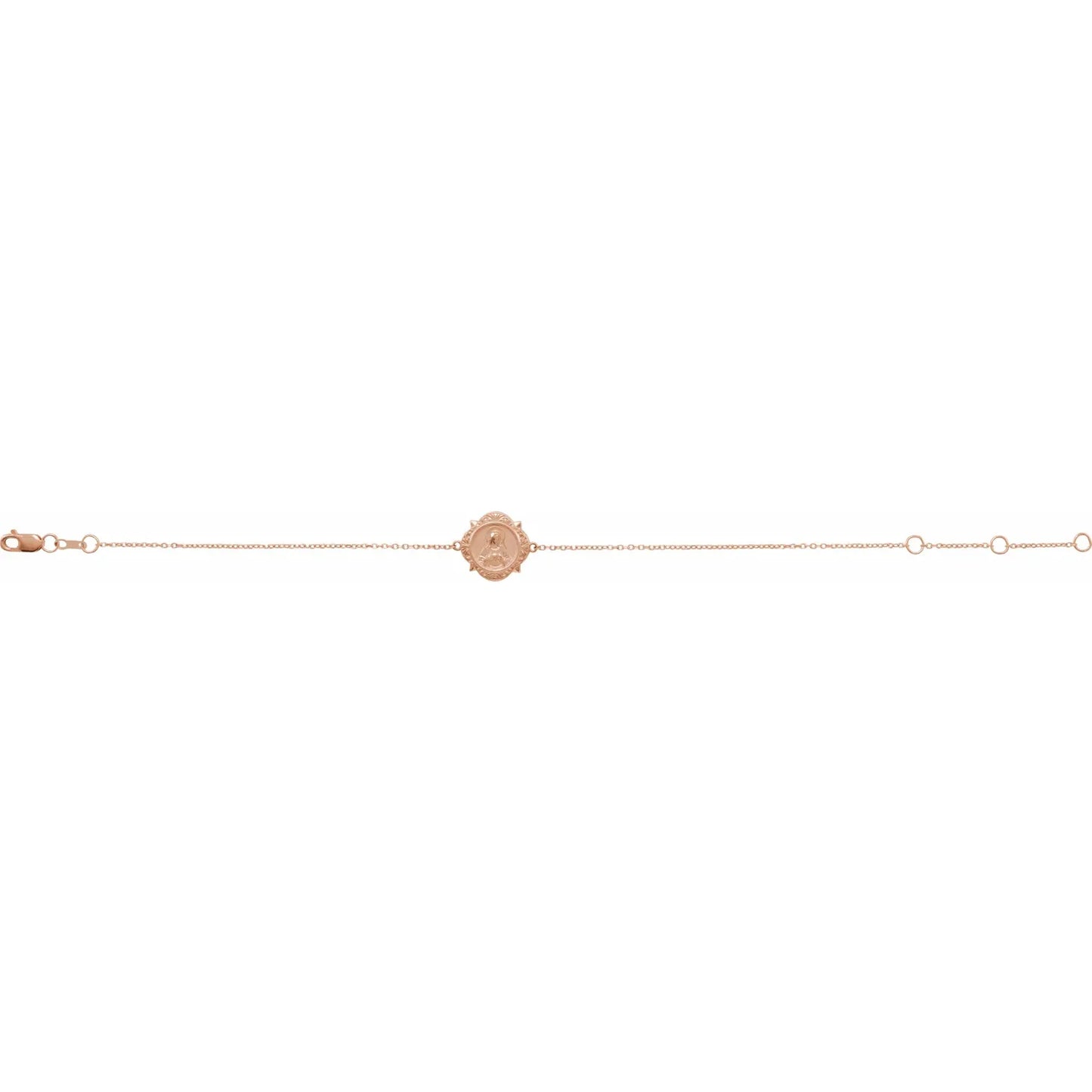 14K Rose Gold Miraculous Mary Bracelet