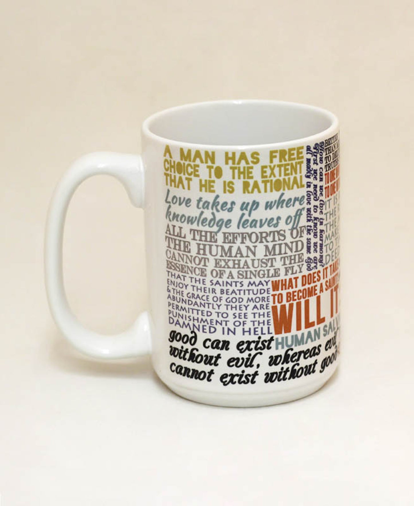 Saint Thomas Aquinas Quote Mug