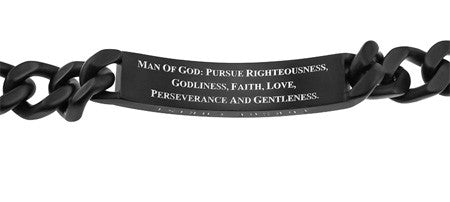 Black Sport Bracelet "Man of God"