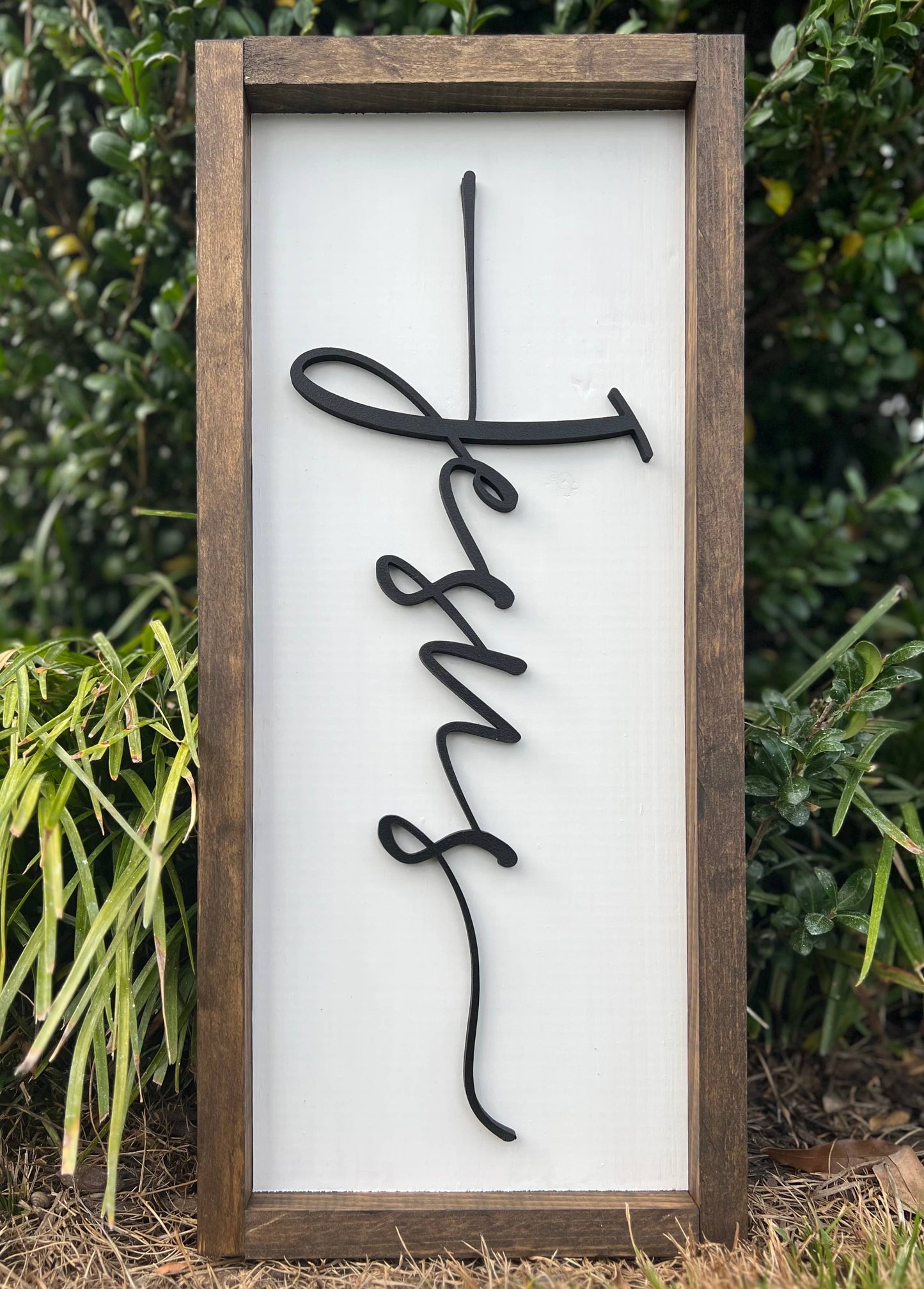 Jesus Cross Farmhouse sign-3D words-home decor