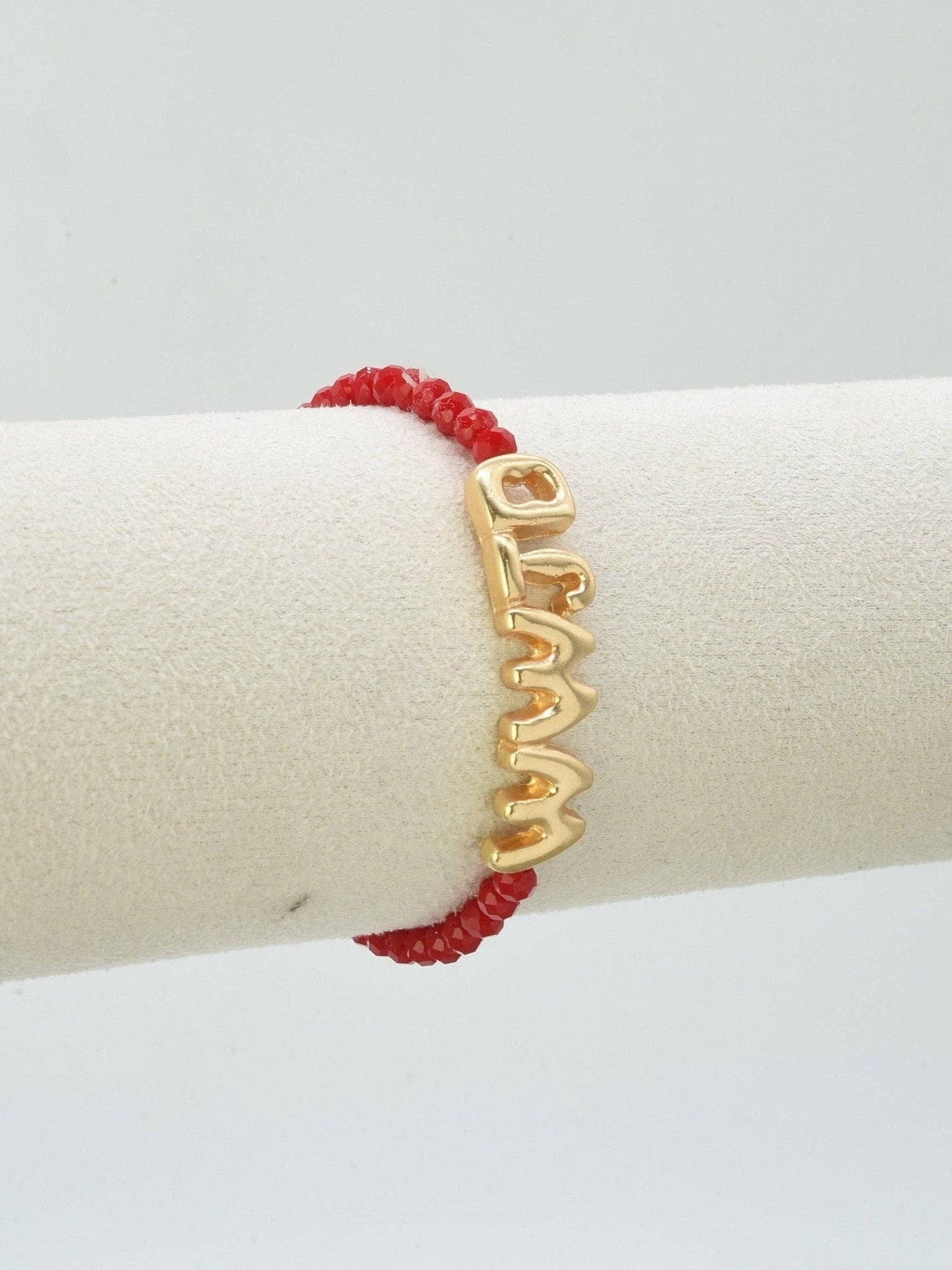 CB2309 WWJD Glass Bead Bracelet
