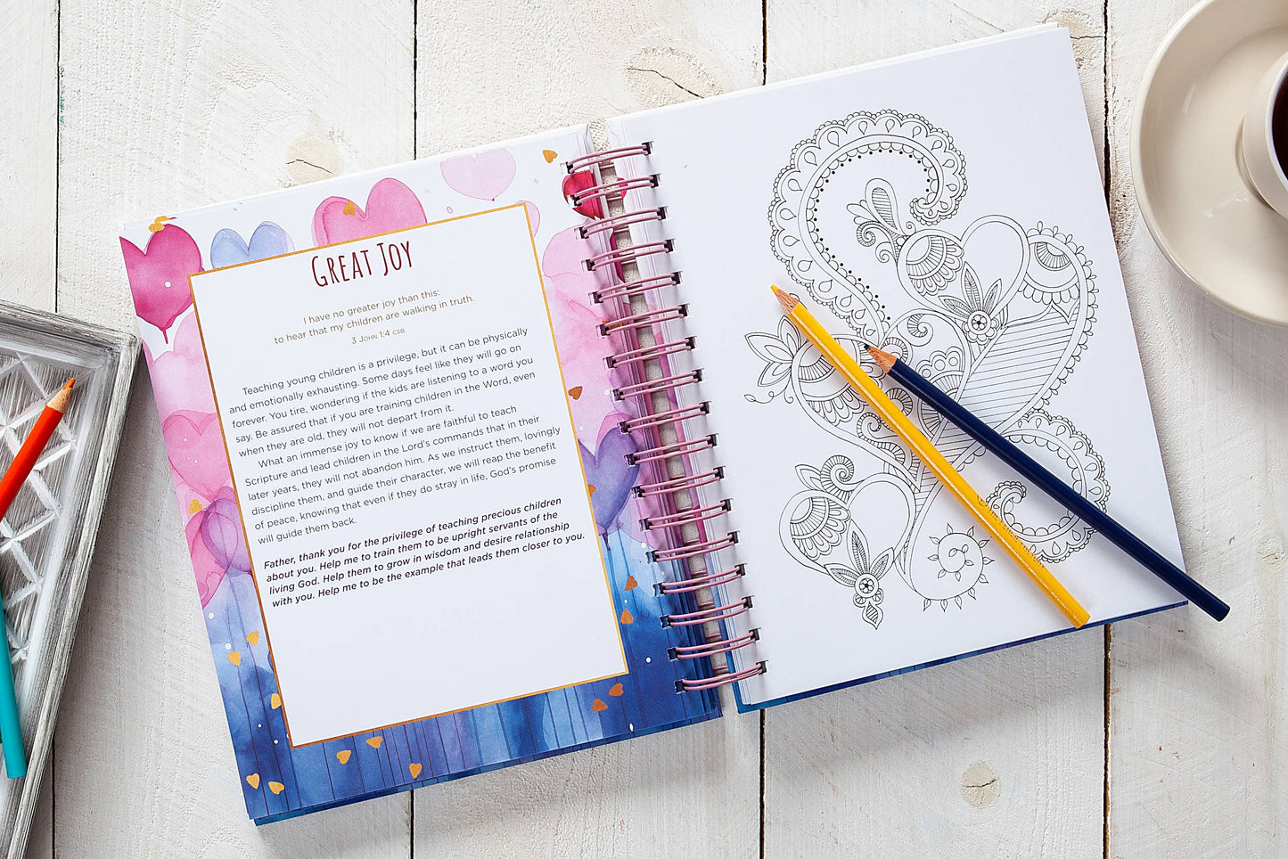 Joyful Hearts (Devotional Coloring Book)