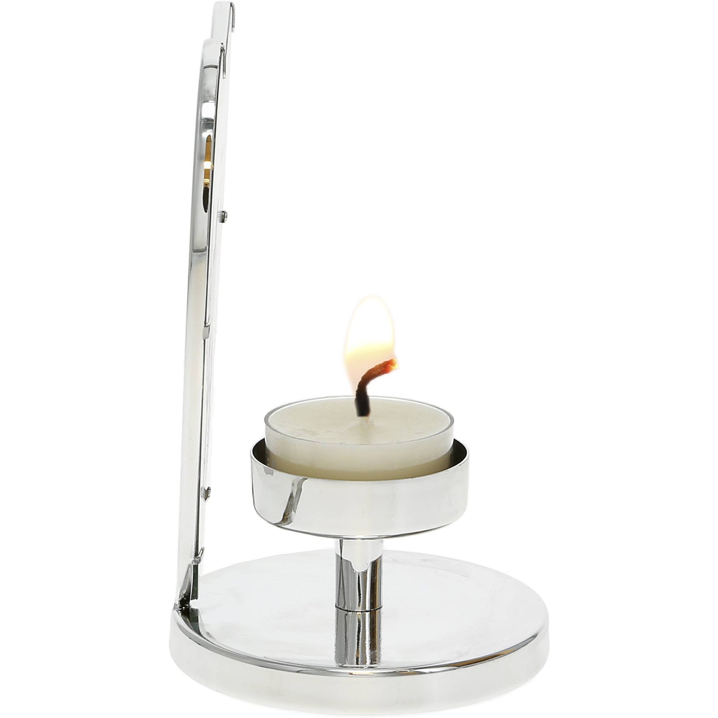 Cardinals Appear - 5" Glass Heart Tea Light Holder