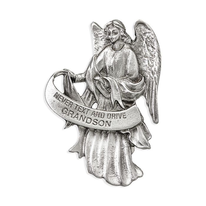 Guardian Angel Never Text and Drive Grandson Auto Visor Clip
