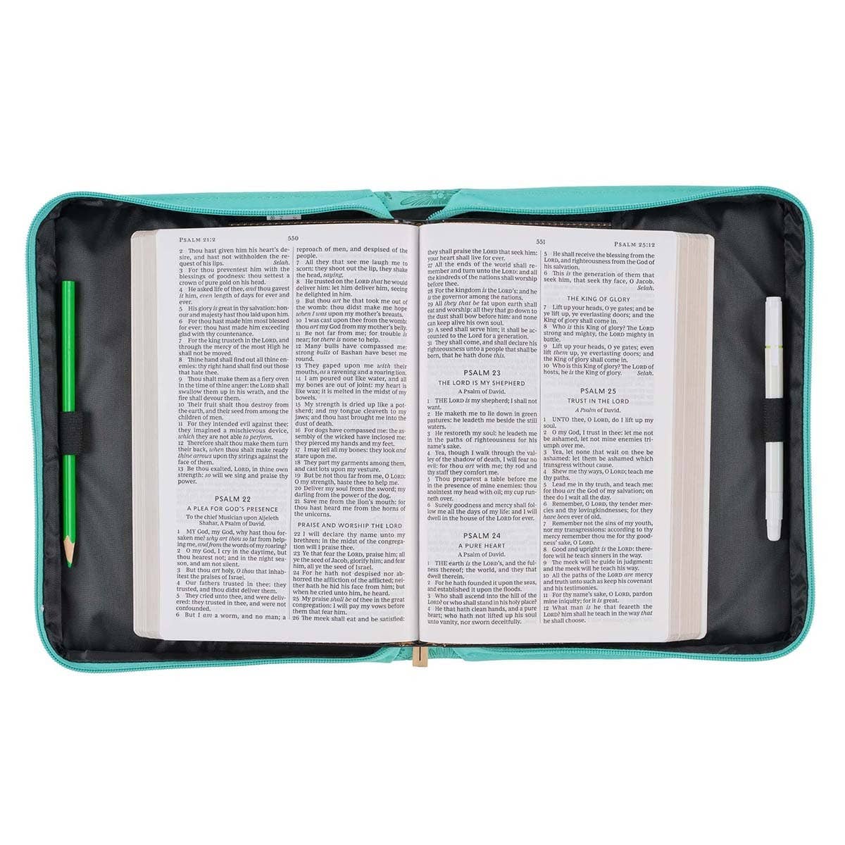 Bible Cover Turquoise Be Still and Know Psalm 46:10