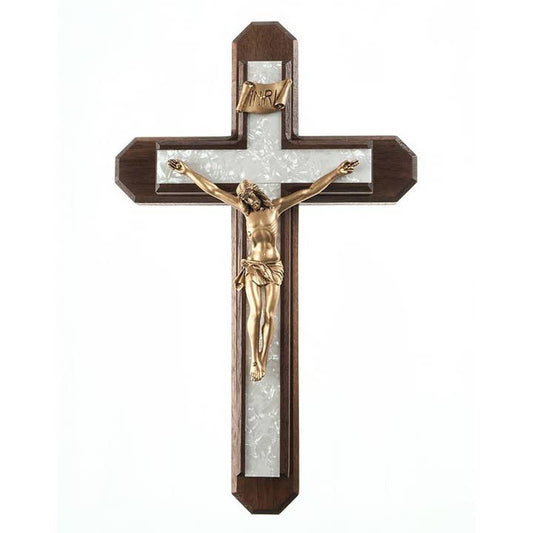 Sick Cross 13" Mother of Pearl" Inlay with Gold Corpus