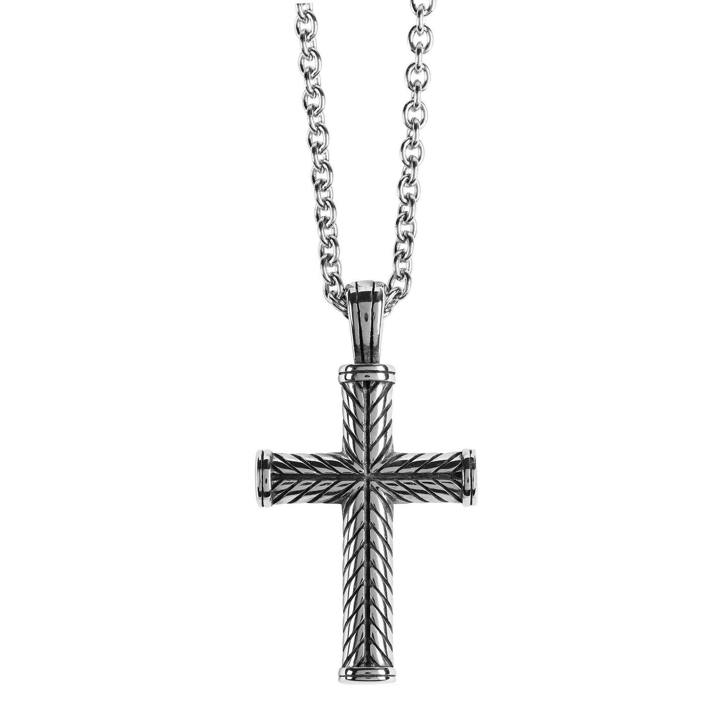 Men's Cross Necklace Stainless Steel
