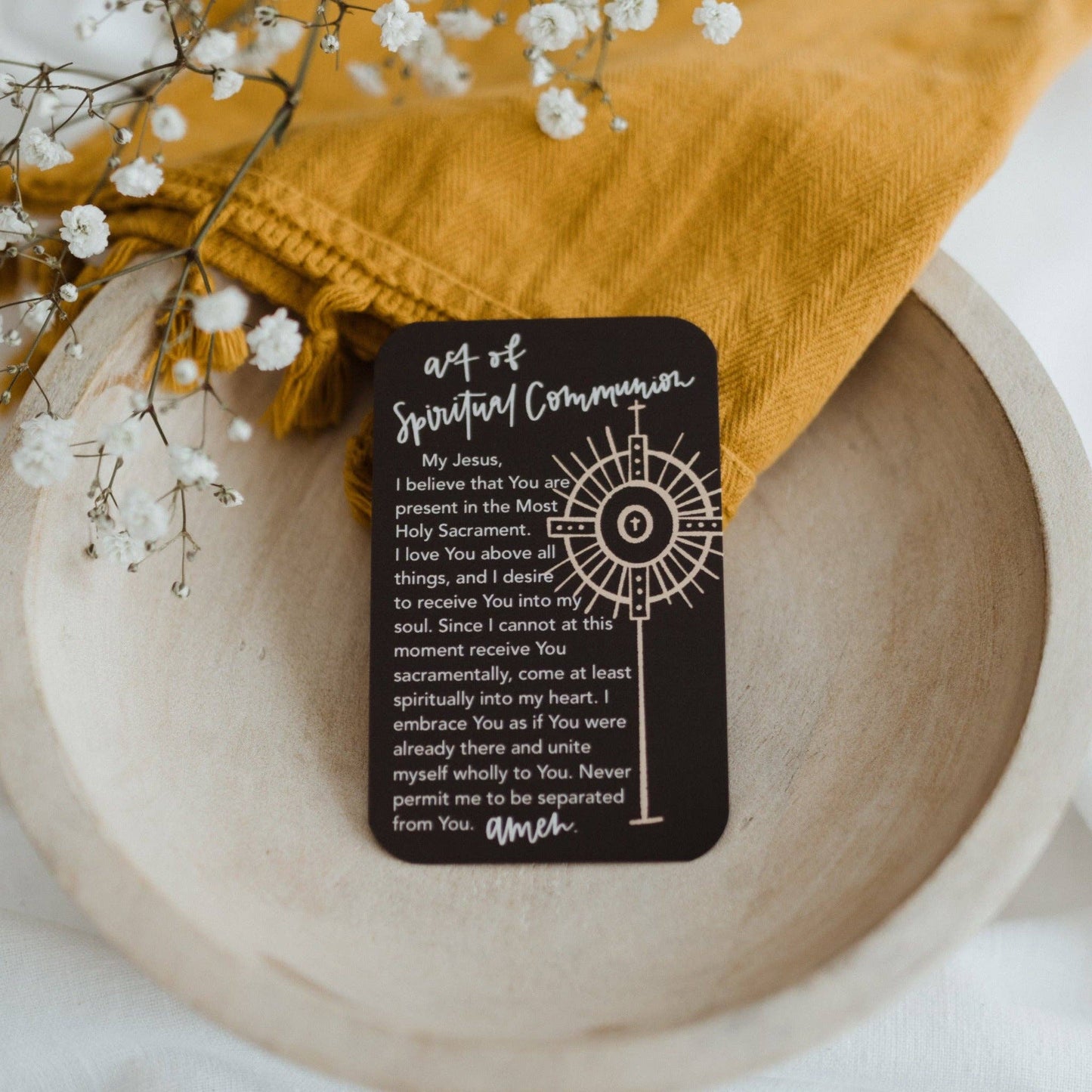 Act of Spiritual Communion Prayer Card