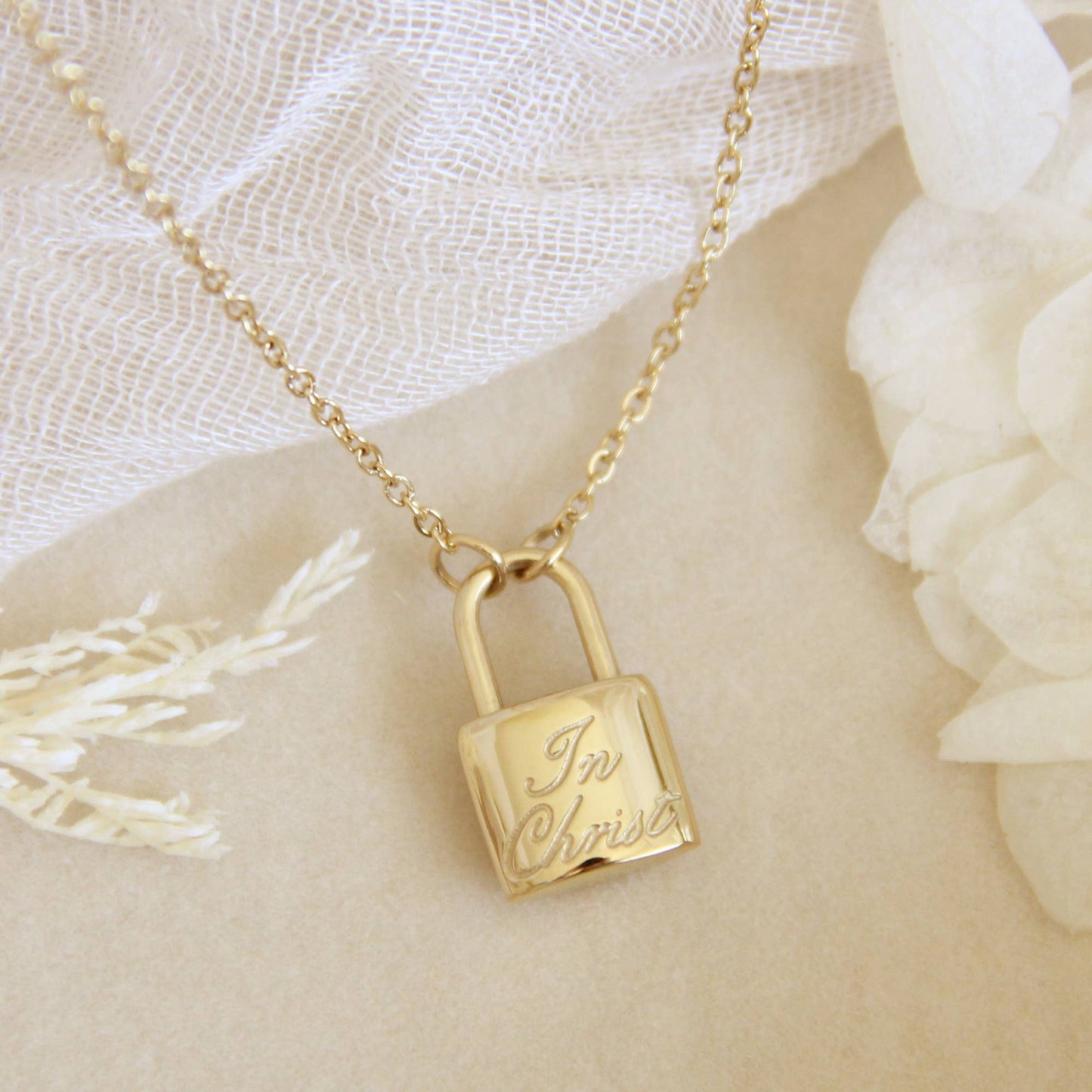 In Christ Cross Lock Necklace