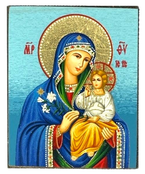 Virgin Mary Eternal Bloom Silk Screen Icon Magnet