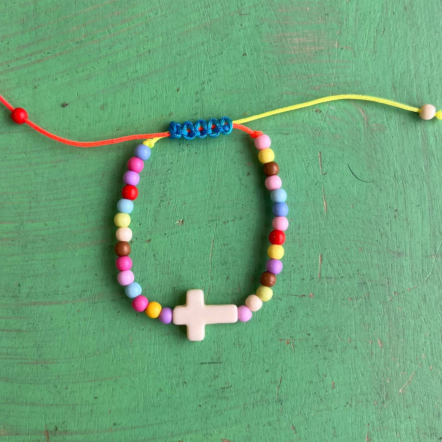 Girl's Colorful Side Cross Bracelets