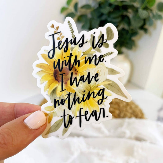 Jesus is With Me Vinyl Sticker
