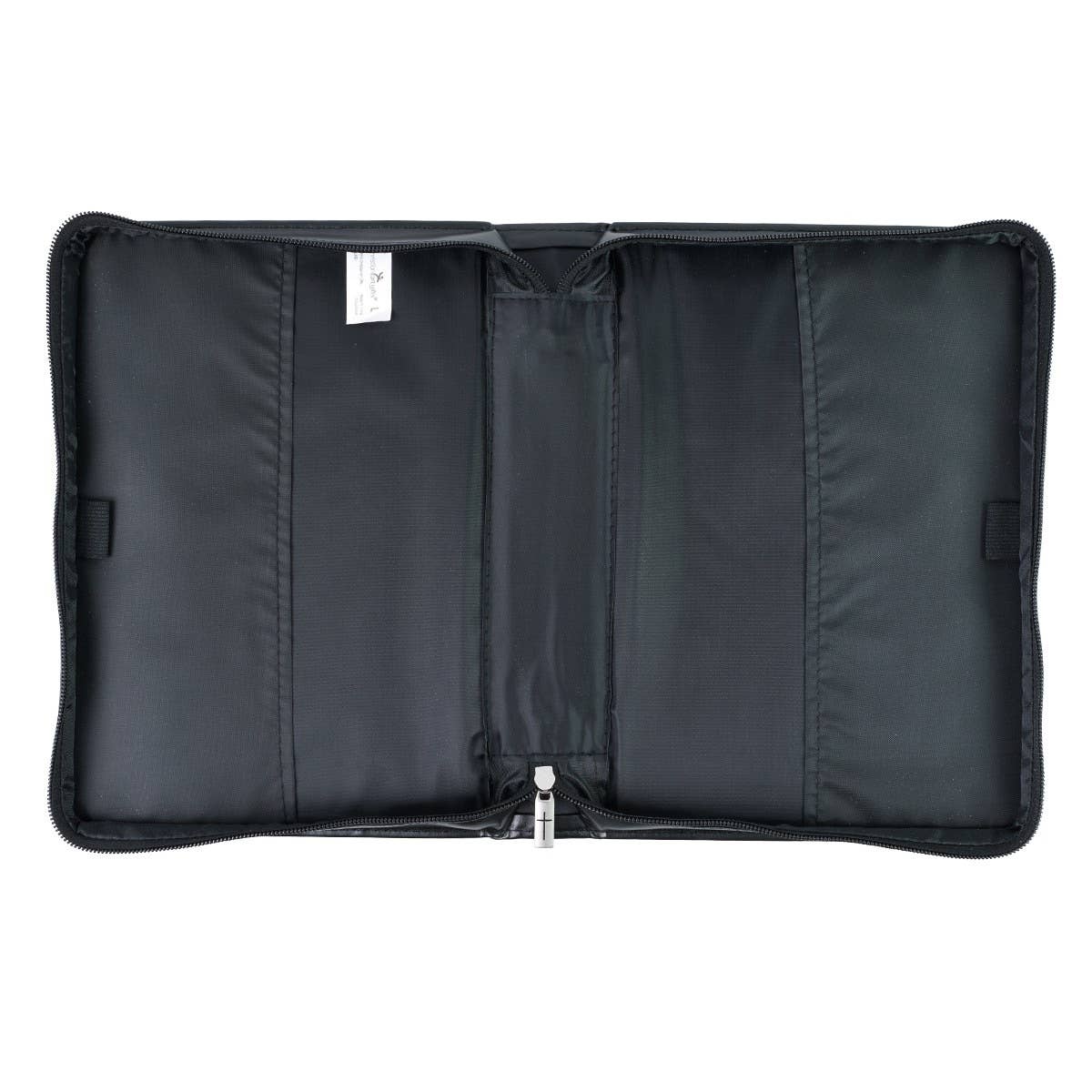 Bible Cover Classic Black/Gray Be Strong Josh. 1:9