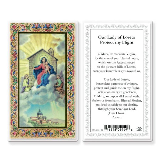 Our Lady of Loreto Laminated Holy Card