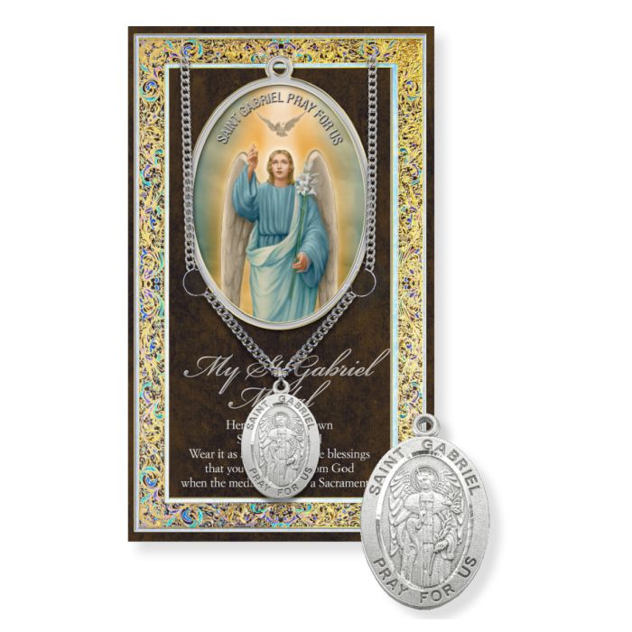 St. Gabriel Pewter Medal Necklace