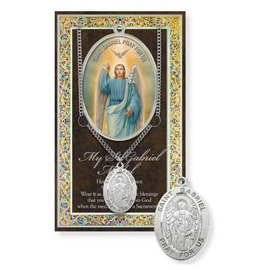 St. Gabriel Pewter Medal Necklace