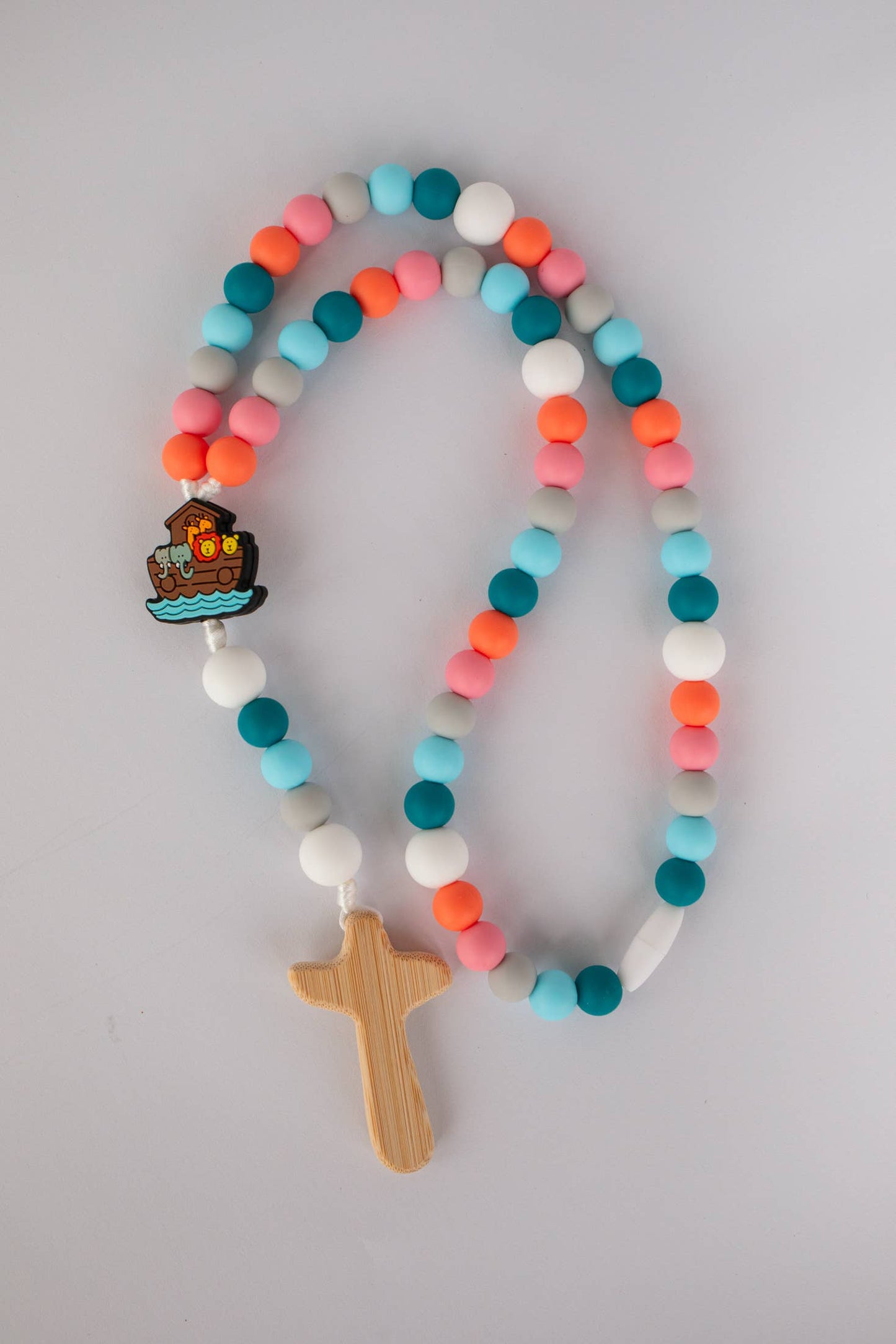 Girl Noah's Ark Baby Rosary | Teething Rosary |Baptism Gift