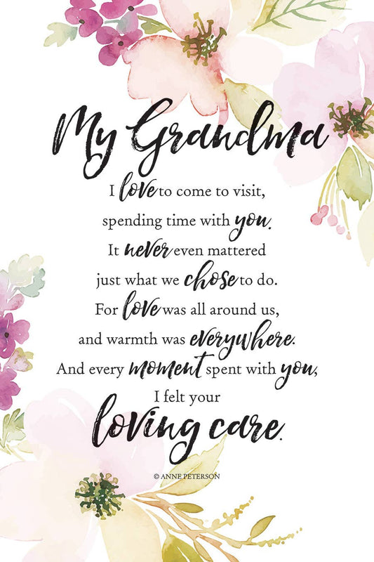 My Grandma - Woodland Grace 6X9 Wood Plaque