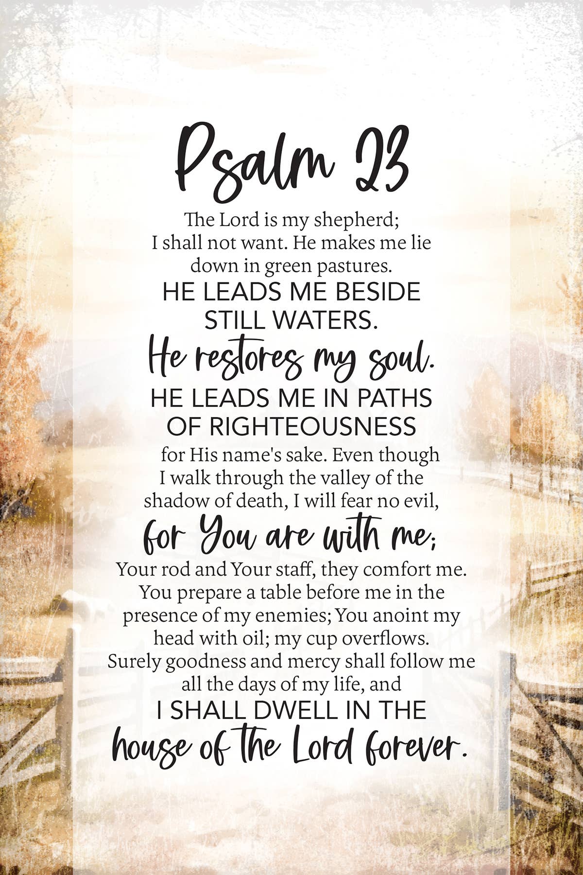 Psalm 23 - Bereavement Plaques 6X9