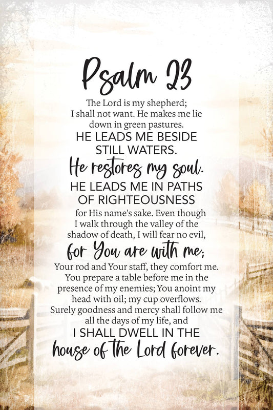 Psalm 23 - Bereavement Plaques 6X9