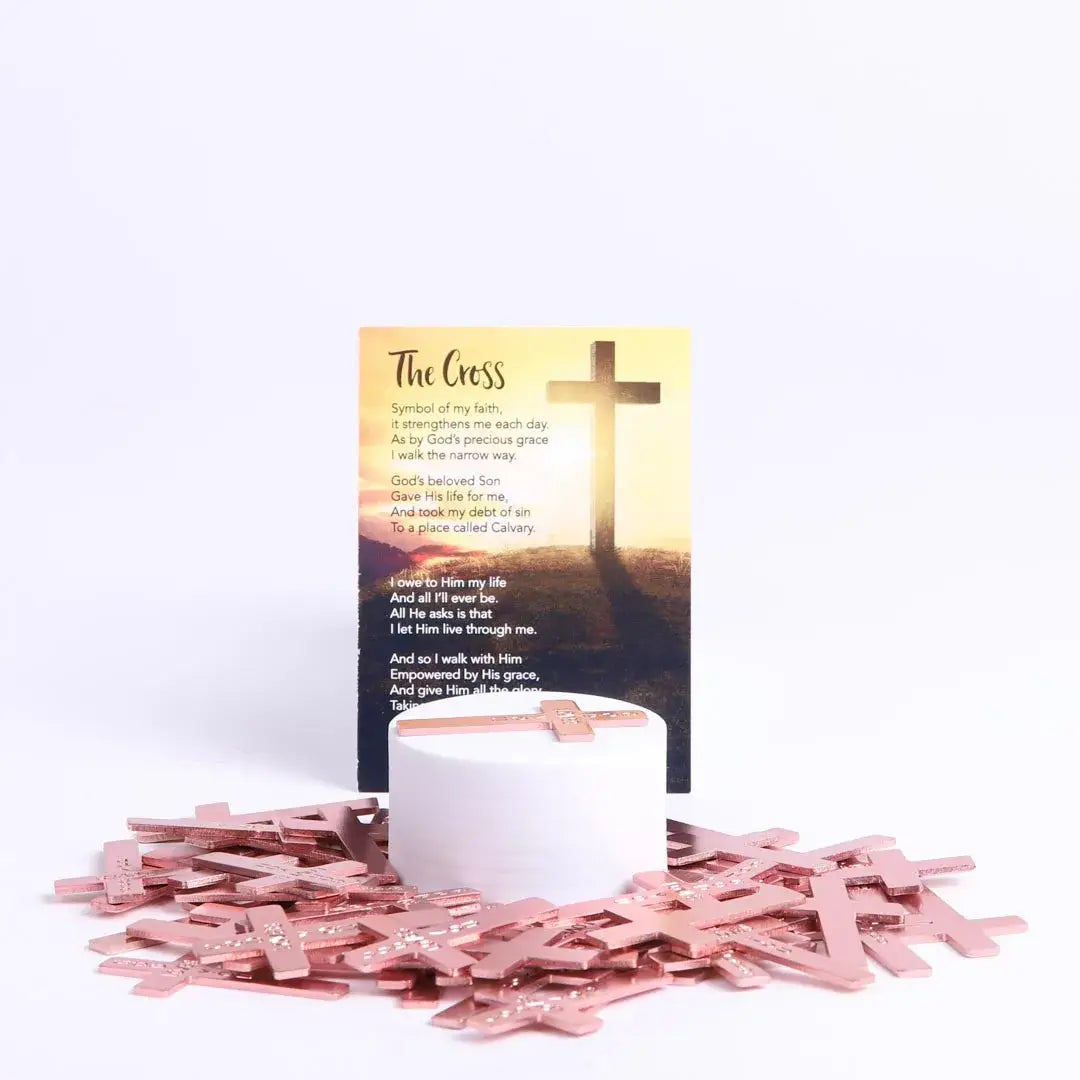 Pocket Cross God Loves You Pink