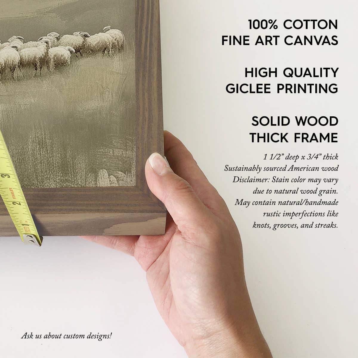 Jesus Flock of Sheep Wood Framed Decor