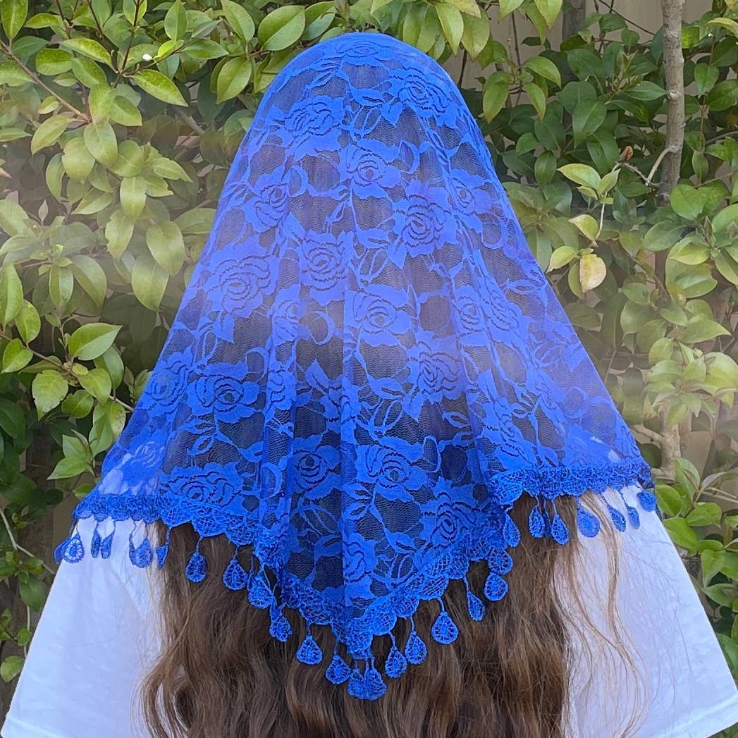 St. Clare of Assisi Veil  -BLUE   (60" x 20")