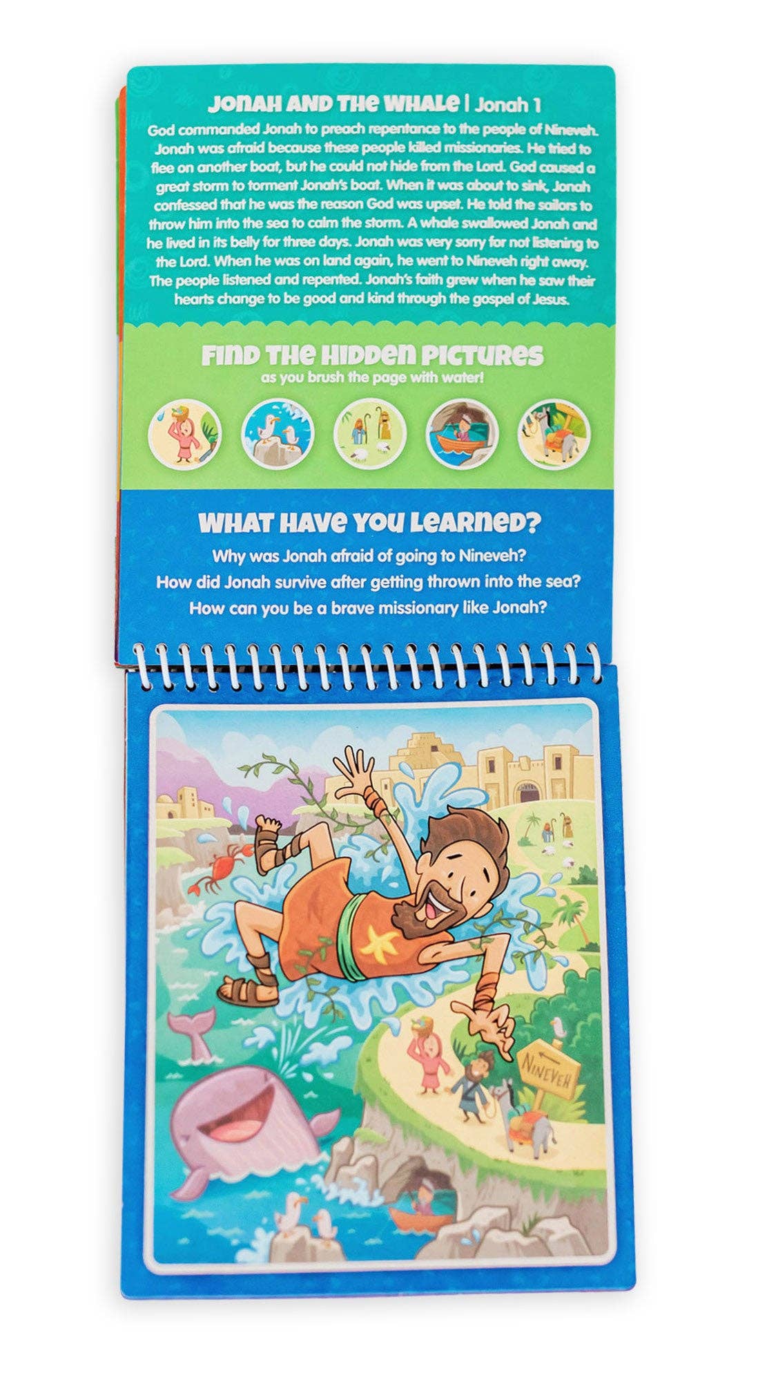 Old Testament #2 Aqua Brush Activity Book, Reusable Travel Activity