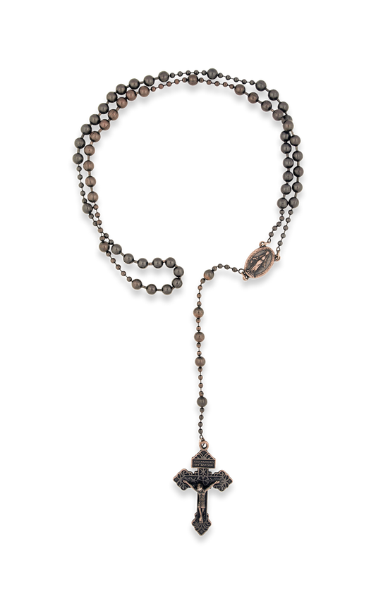 Soldier of God Antique Copper Military Rosary