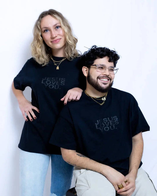 3-D Puff Print Black on Black Logo Tee