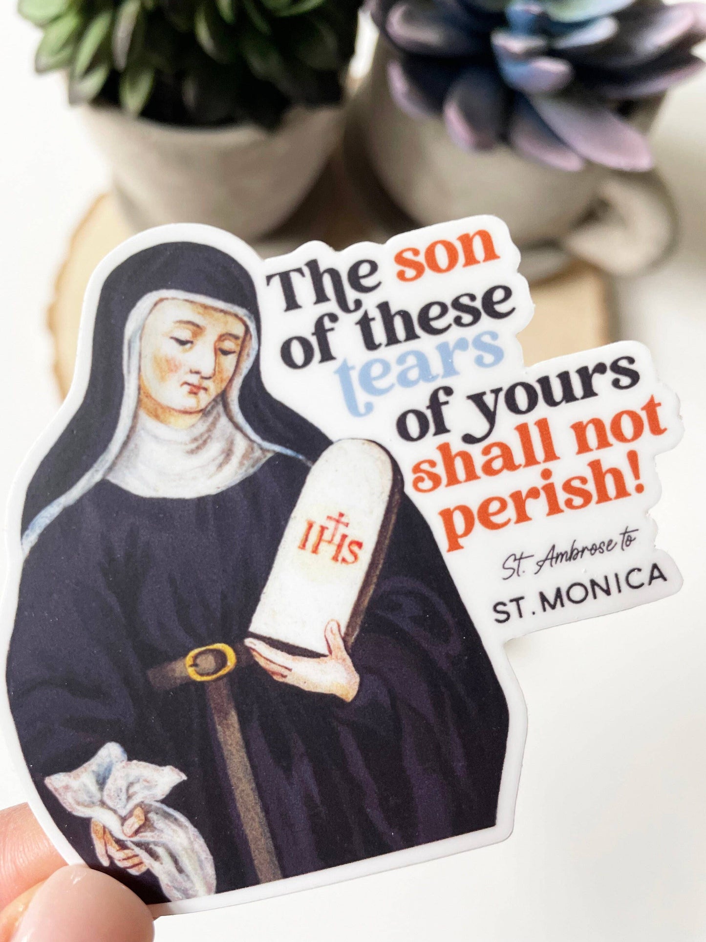 St. Monica Waterproof Catholic Sticker