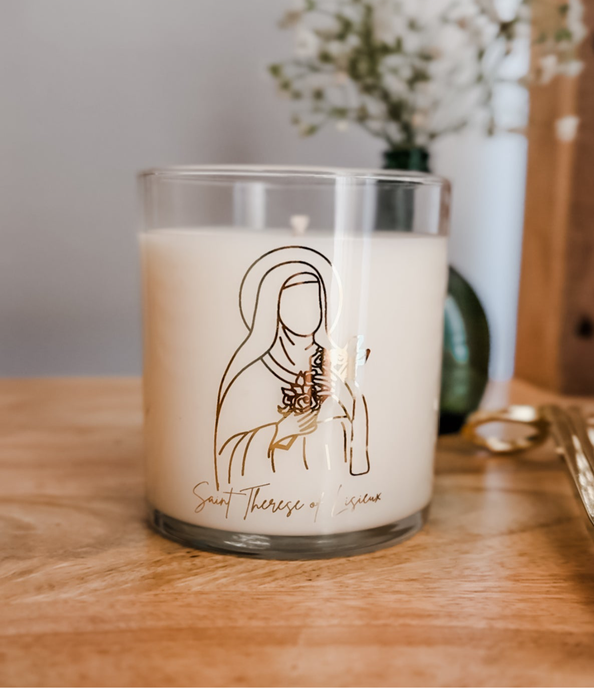 Saint Therese of Lisieux Soy Candle