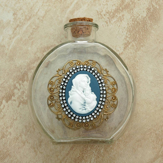 VHWB20MST- Vintage Madonna Cameo Holy Water Bottle