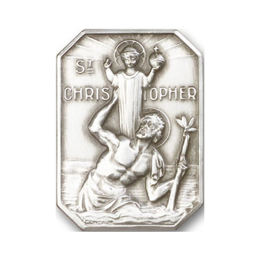 Pewter St Christopher Visor Clip