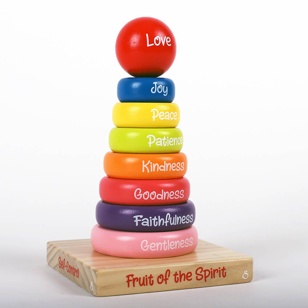 Wooden Stacking Rings Fruits of the Spirit