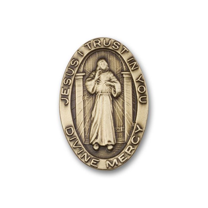 Bronze Oxide Divine Mercy Visor Clip