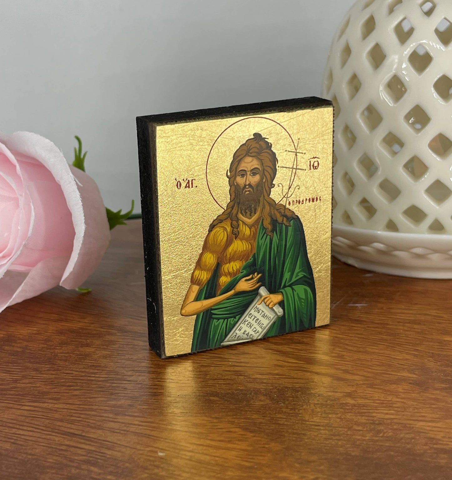 Saint John the Baptist Silk Screen Icon Magnet