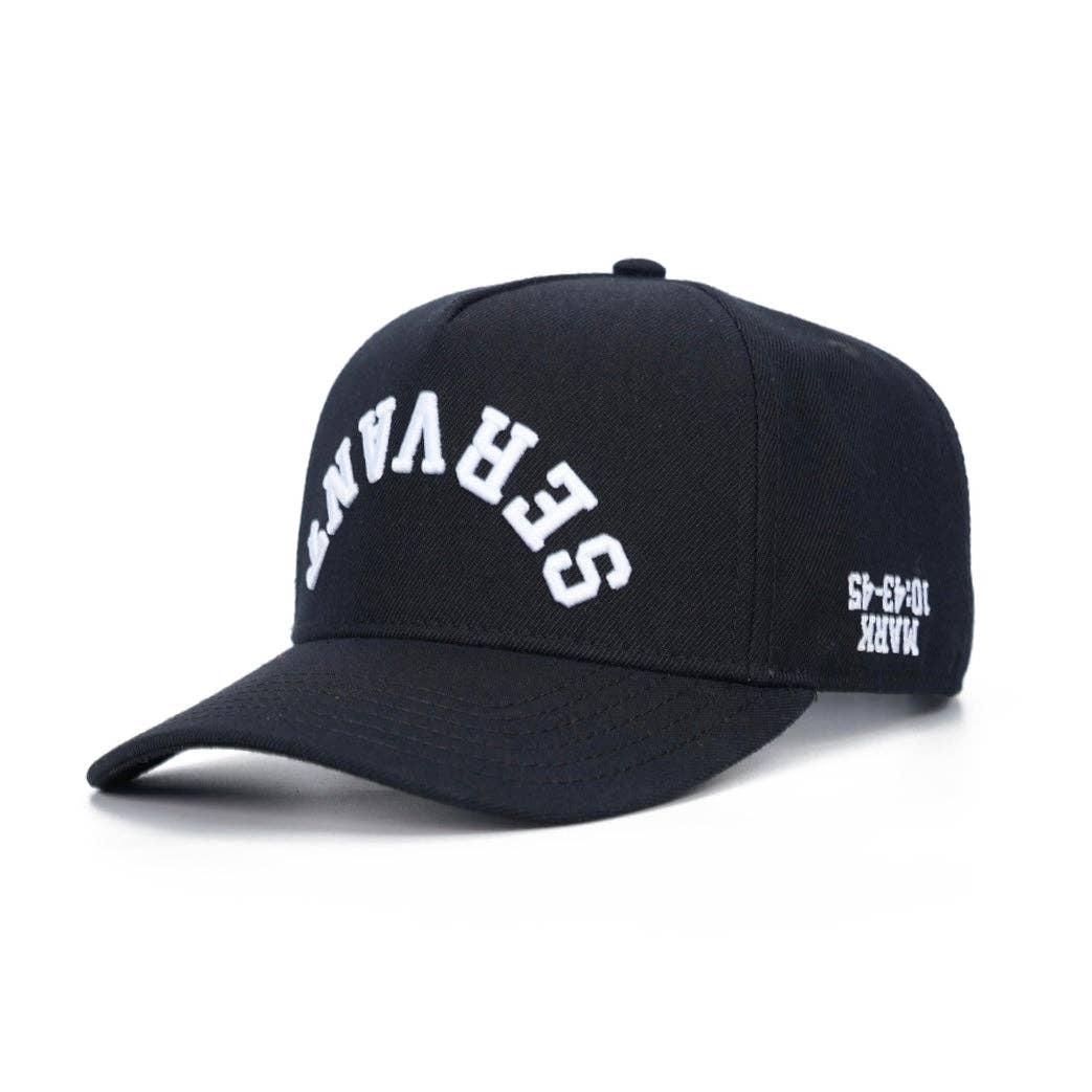 ‘SERVANT’ Premium Wool Blend SnapBack - Black/White