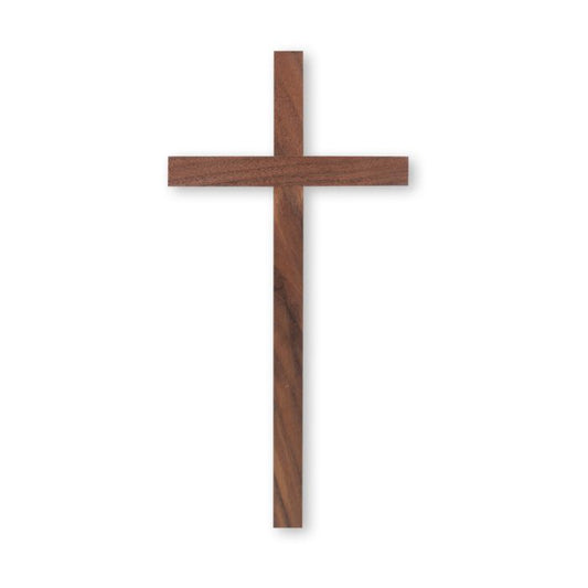 10" Walnut Wood Cross Boxed
