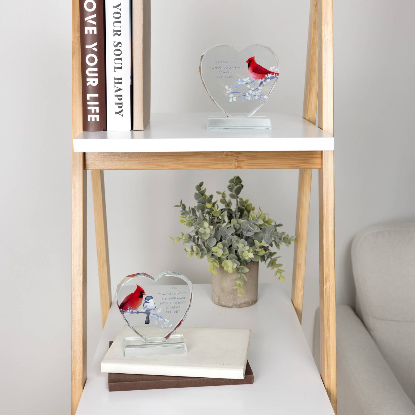 In Our Hearts - 4" Crystal Heart Plaque