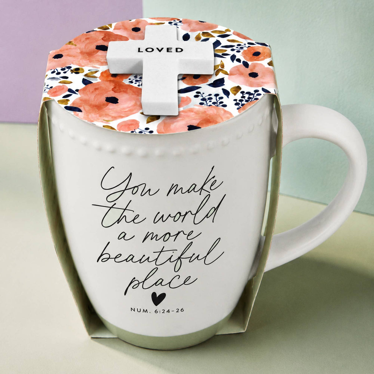 Wrapped In Love Mug with Cross Loved