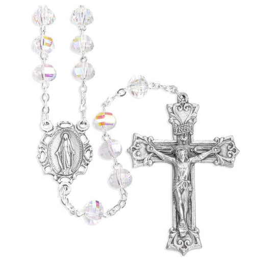 faceted Aurora Crystal Rosary