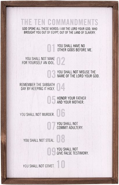 10 Commandments Wall Plaque