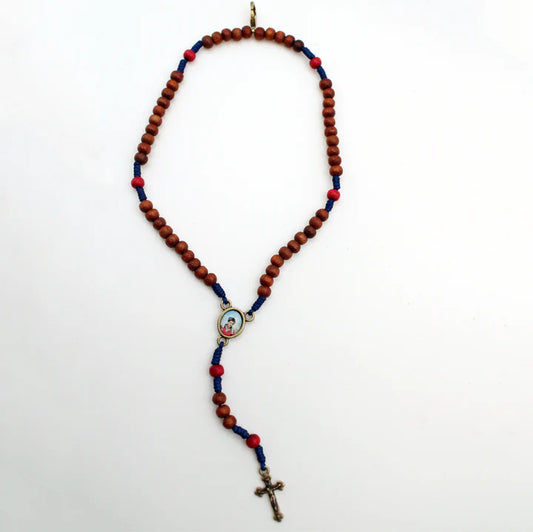 Carlo Acutis Bead Cord Rosary Bracelet with Antique Gold Accents