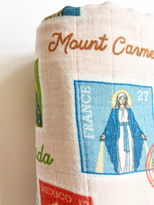 Ave Maria Post Muslin Deluxe Pink Swaddle