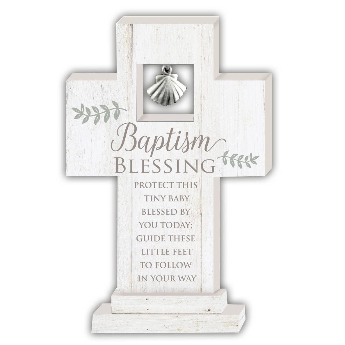 Baptism Charm Standing Cross