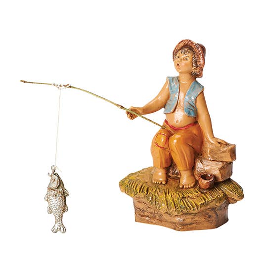 Fontanini 5" Scale Jada Boy Fishing Nativity Figure
