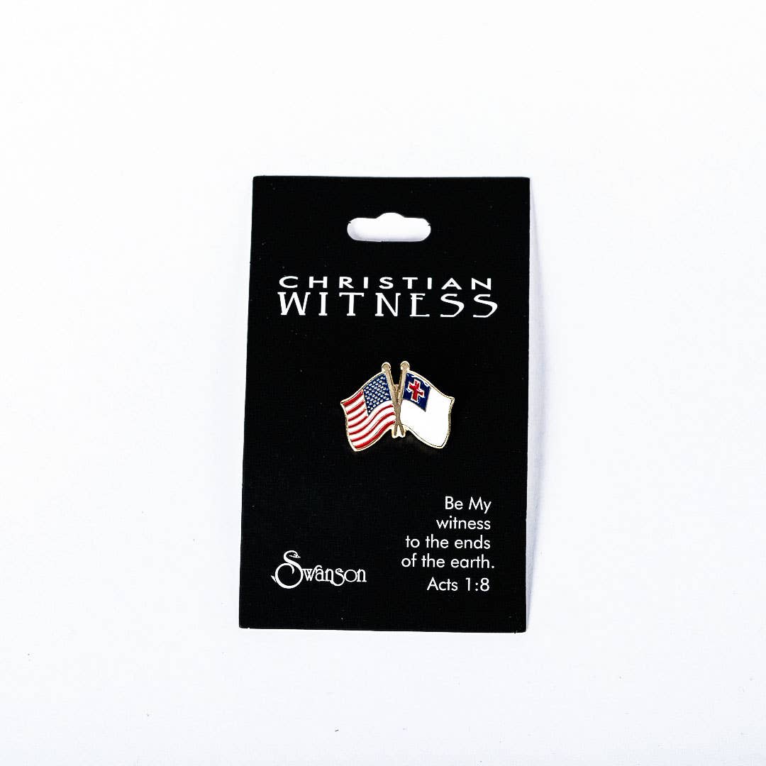 Lapel Pin America / Christian Flag Gold - Pack of 6